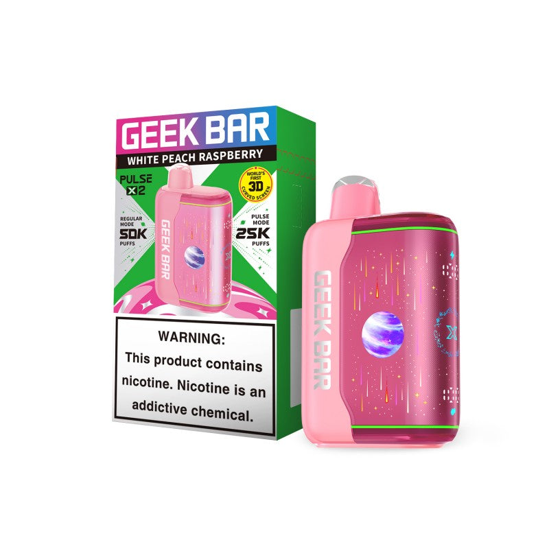 Geek Bar Pulse X 2 Disposable Vape - White Peach Raspberry