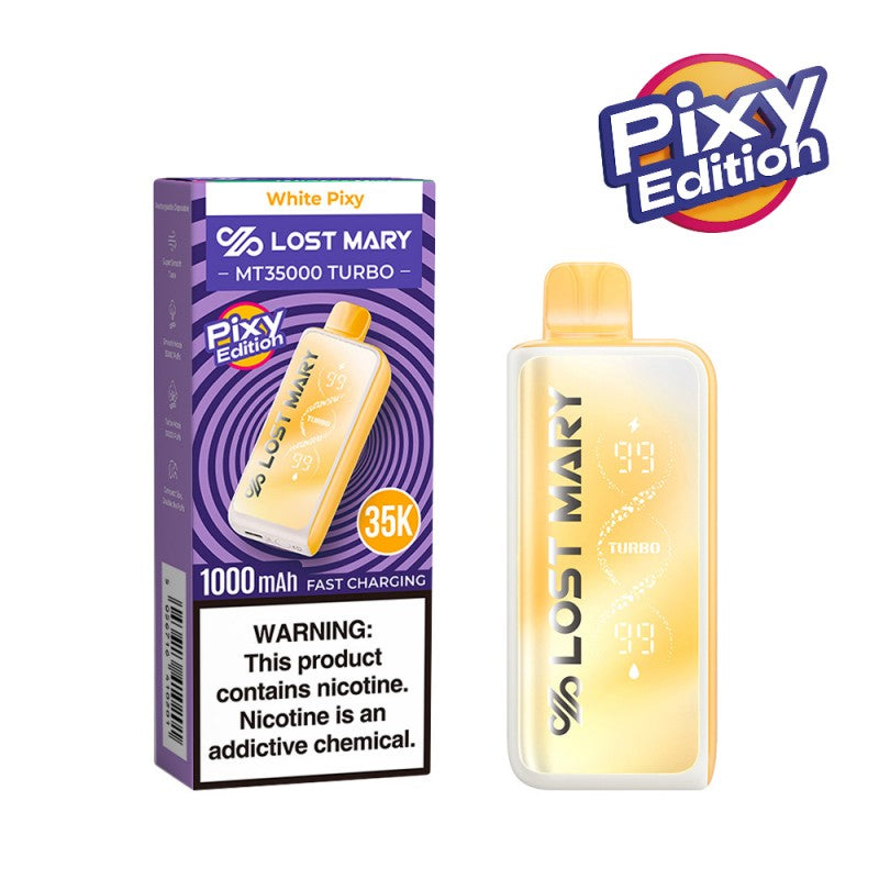 Lost Mary 35k TURBO Disposable Vape - Pixy Edition - White Pixy