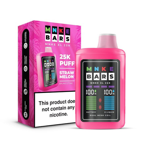 MNKE Bars 25k Puff ZERO Nicotine Vape - Straw Melon