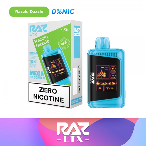 Raz LTX 25k Disposable  ZERO Nicotine - Razzle Dazzle
