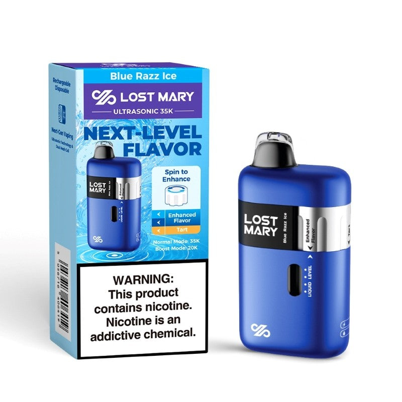 Lost Mary Ultrasonic 35k Vape - Blue Razz Ice
