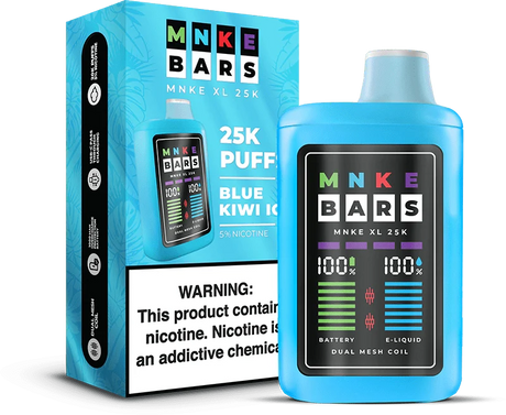 MNKE Bars 25k 5% Disposable Vape - Blue Kiwi Ice