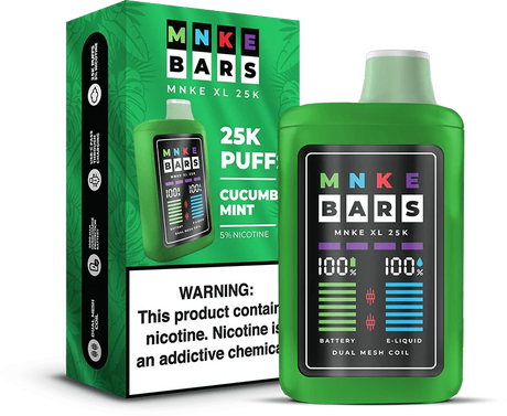 MNKE Bars 25k 5% Disposable Vape - Cucumber Mint