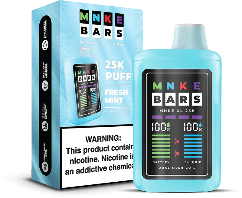 MNKE Bars 25k 5% Disposable Vape - Fresh Mint