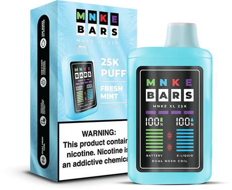 MNKE Bars 25k 5% Disposable Vape - Fresh Mint