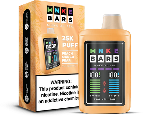 MNKE Bars 25k 5% Disposable Vape - Peach Mango Pear