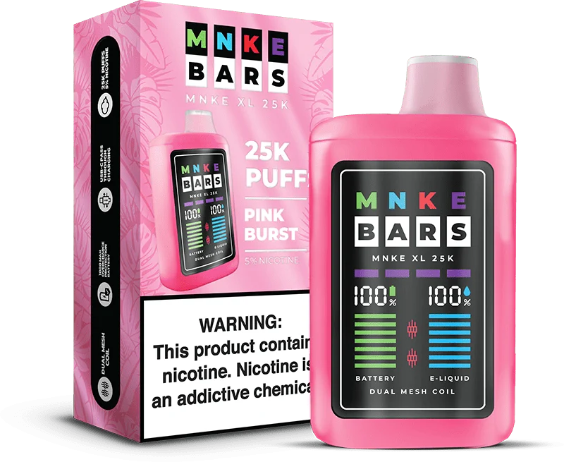 MNKE Bars 25k 5% Disposable Vape - Pink Burst