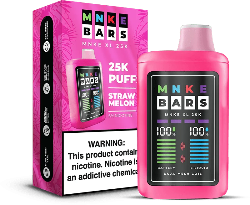 MNKE Bars 25k 5% Disposable Vape - Straw Melon