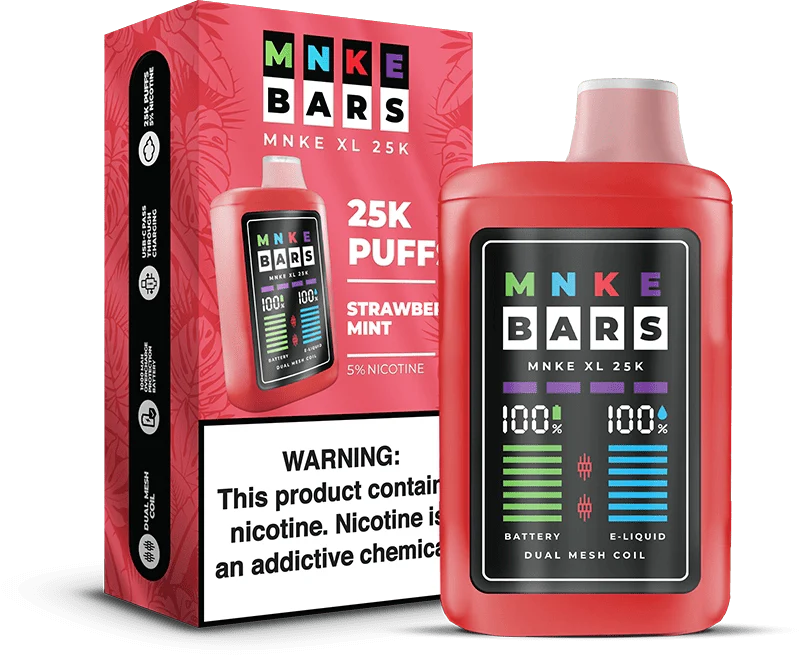 MNKE Bars 25k 5% Disposable Vape - Strawberry Mint