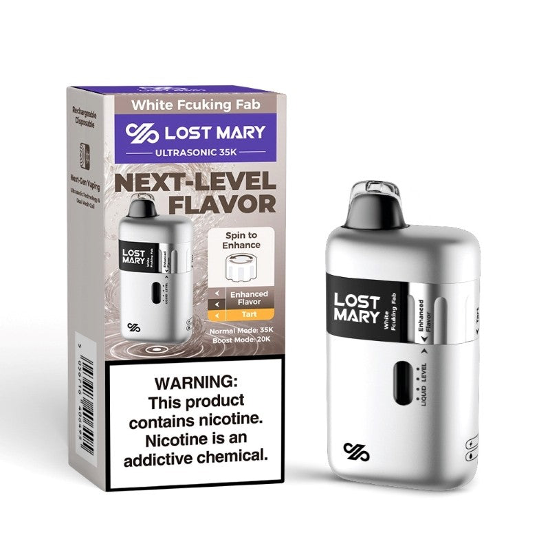 Lost Mary Ultrasonic 35k Vape - White Fcuking Fab