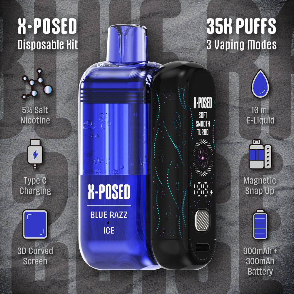 X-Posed 35k Kit - Blue Razz Ice