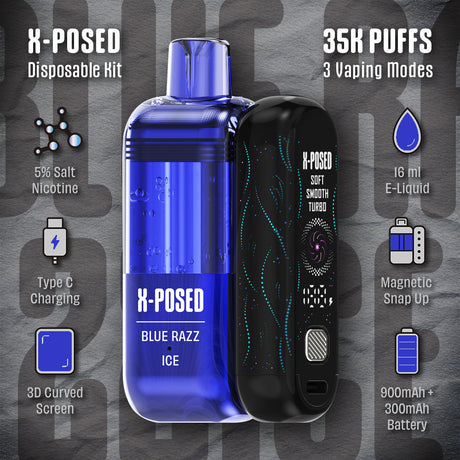 X-Posed 35k Kit - Blue Razz Ice