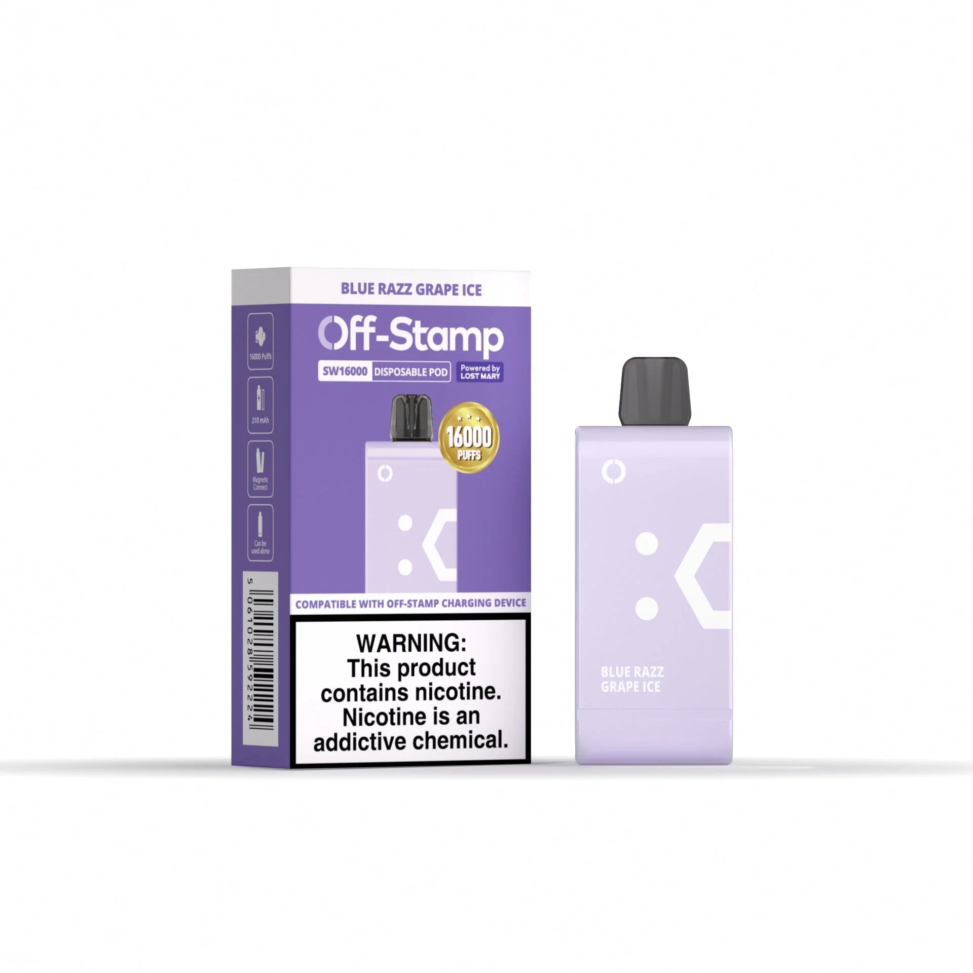 Off-Stamp Disposable Pod - Blue Razz Grape Ice