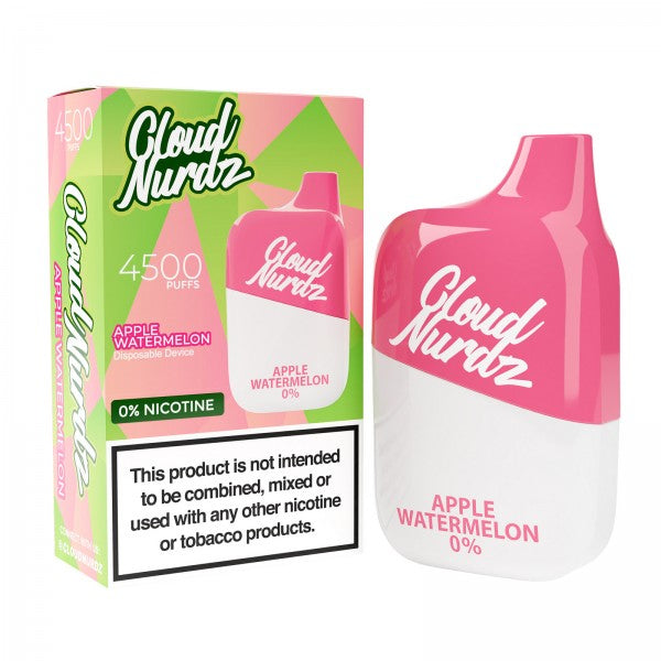 Cloud Nurdz 4500 ZERO Nicotine Disposable - Apple Watermelon