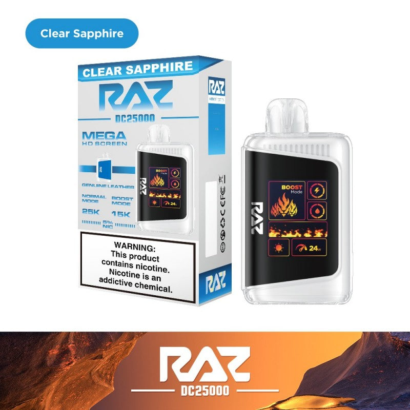 RAZ DC25000 Vape - Clear Sapphire