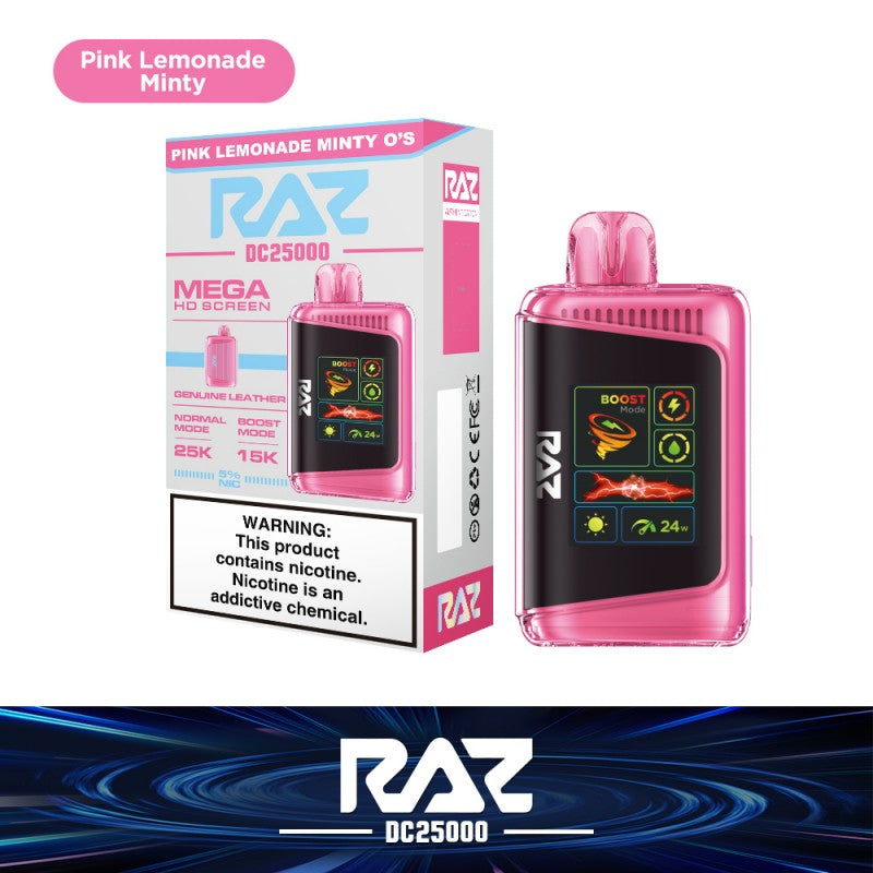 RAZ DC25000 Vape - Pink Lemonade Minty O's