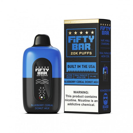 Fifty Bar 20K Disposable  - Blueberry Cereal Donut Milk