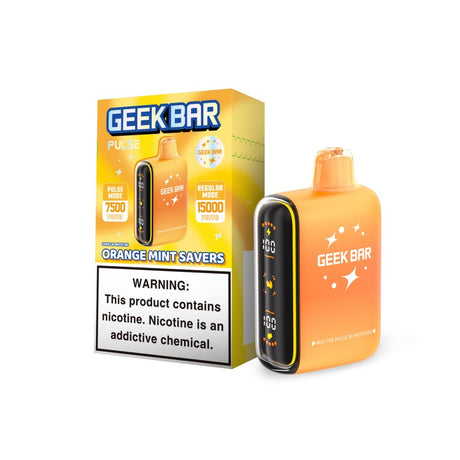 Geek Bar Pulse Disposable Vape - Orange Mint Savers