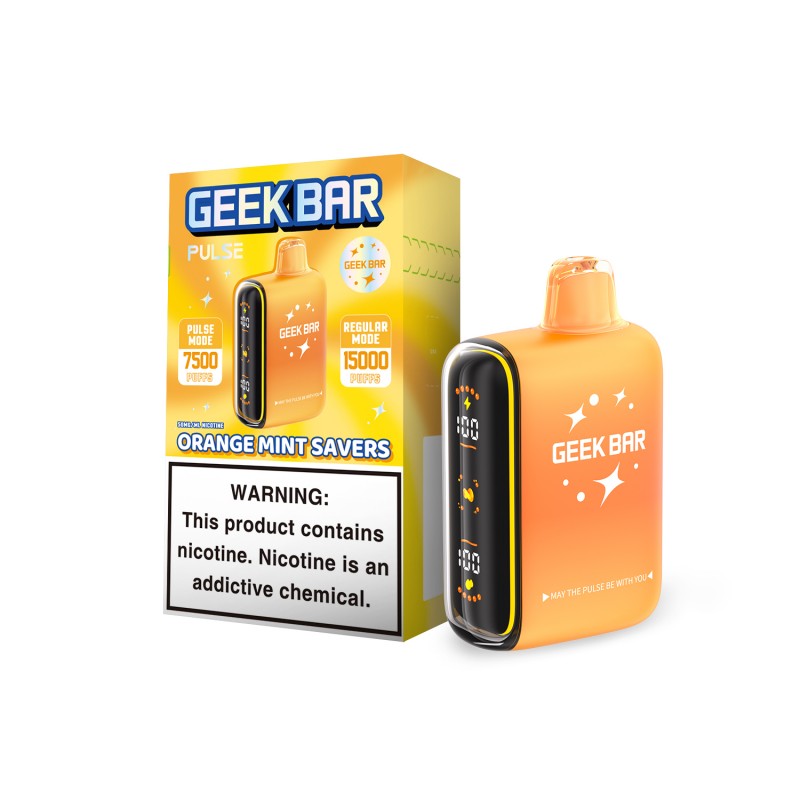 Geek Bar Pulse Disposable Vape - Orange Mint Savers