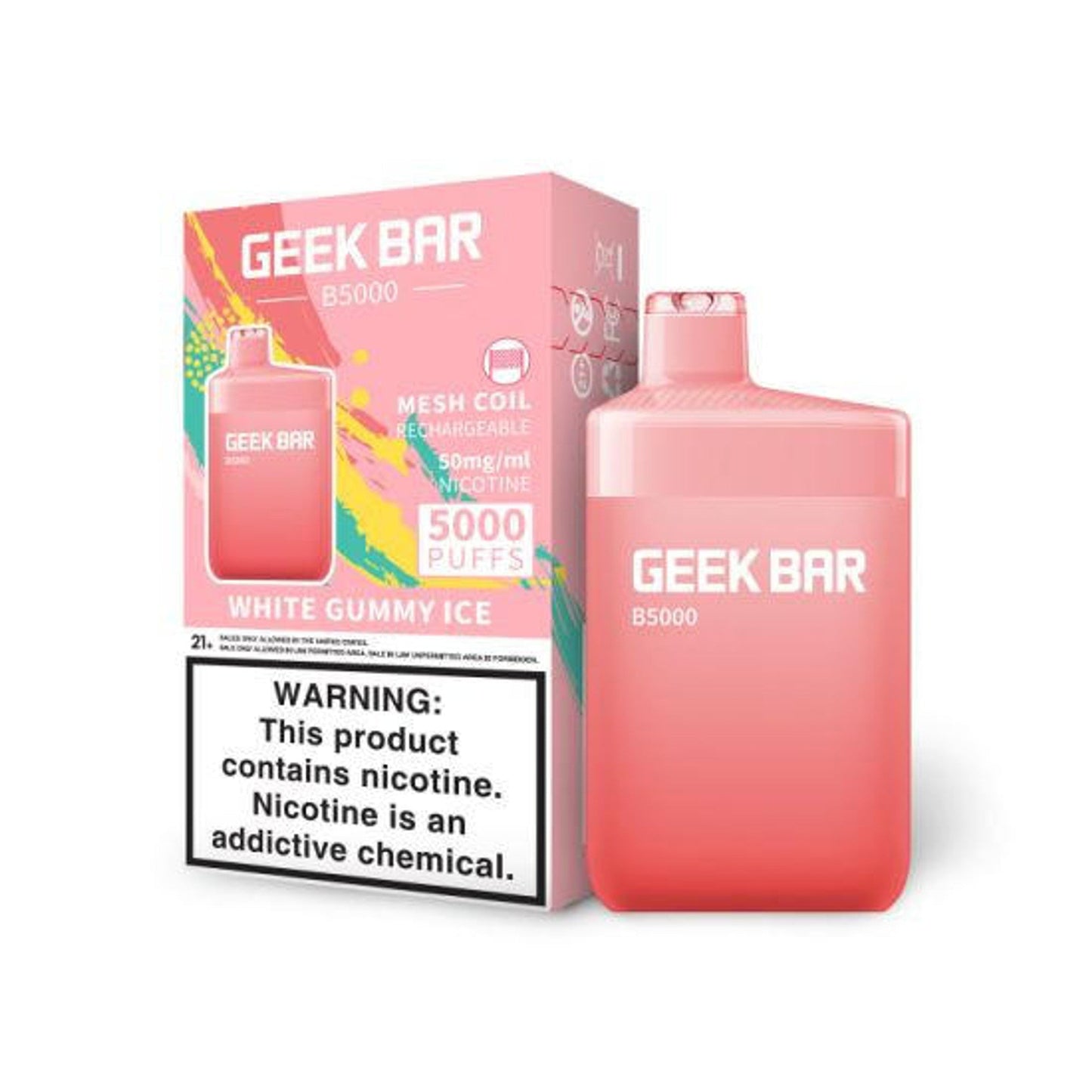 Geek Bar B5000 - White Gummy Ice