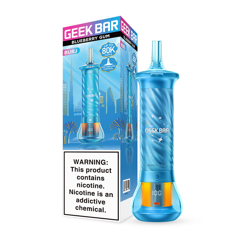 Geek Bar BURJ 80k Puff Hookah Disposable - Blueberry Gum