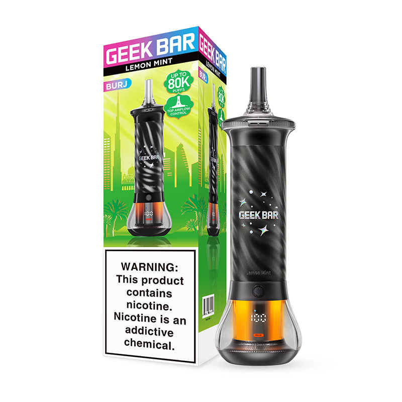 Geek Bar BURJ 80k Puff Hookah Disposable - Lemon Mint