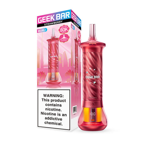Geek Bar BURJ 80k Puff Hookah Disposable - Strawberry