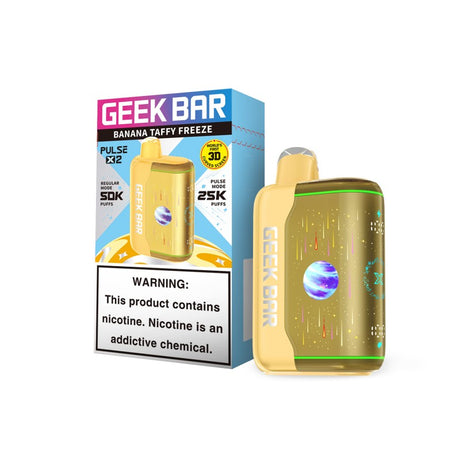 Geek Bar Pulse X 2 Disposable Vape - Banana Taffy Freeze