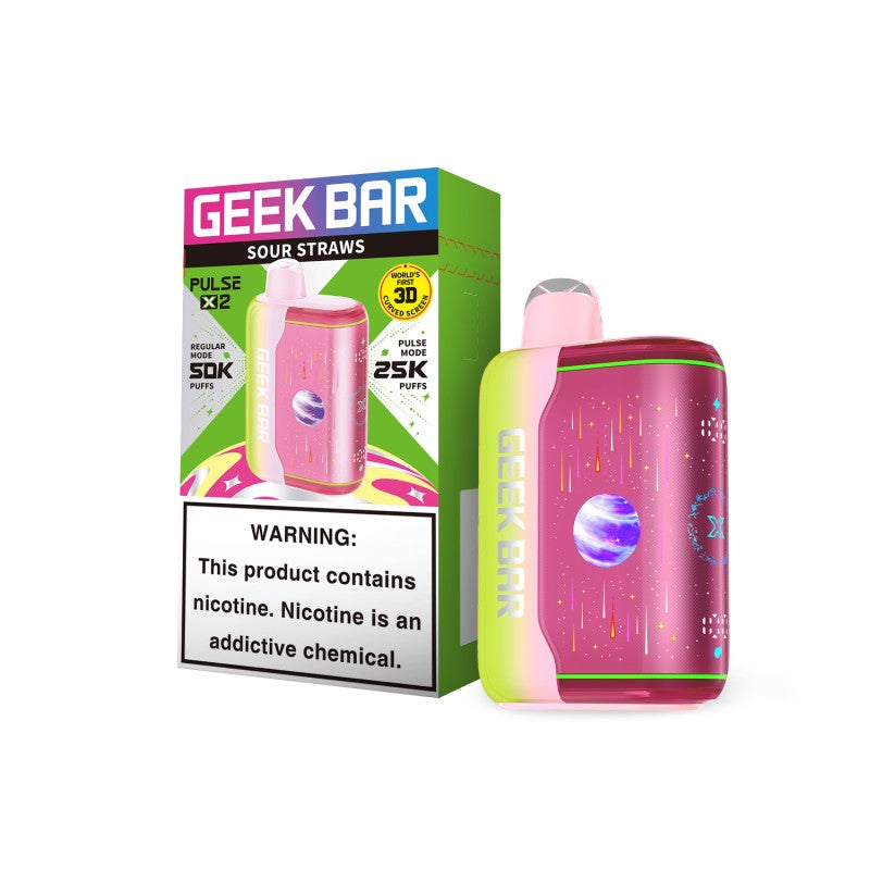 Geek Bar Pulse X 2 Disposable Vape - Sour Straws