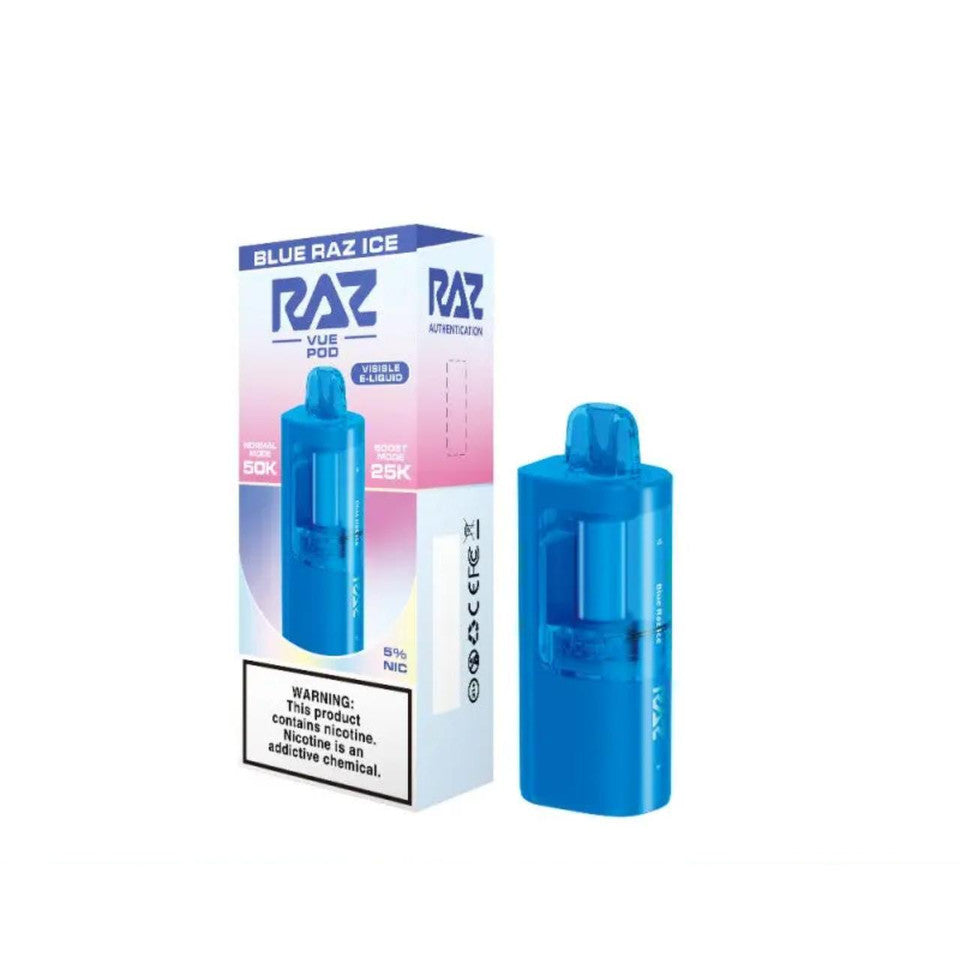 RAZ VUE 50k Replacement Pods - Blue Raz Ice