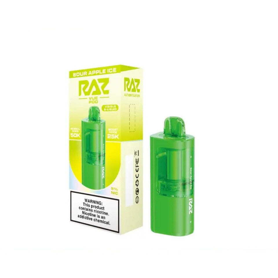 RAZ VUE 50k Replacement Pods - Sour Apple Ice