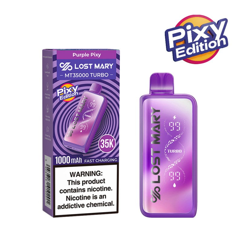 Lost Mary 35k TURBO Disposable Vape - Pixy Edition - Purple Pixy