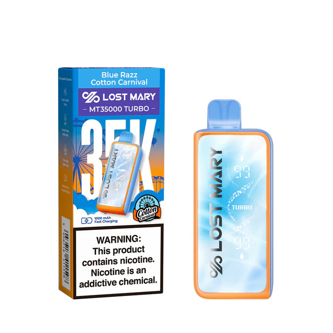 Lost Mary MT35000 Turbo Disposable Vape - Blue Razz Cotton Carnival