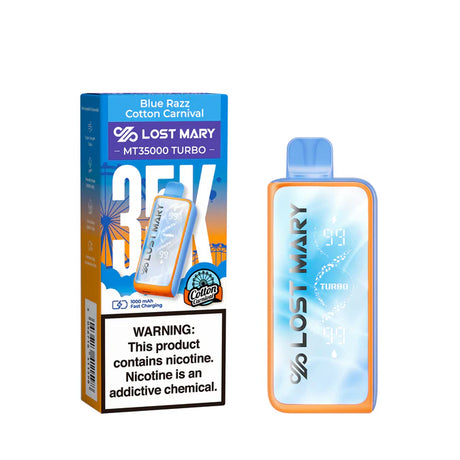 Lost Mary MT35000 Turbo Disposable Vape - Blue Razz Cotton Carnival