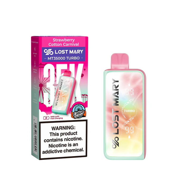 Lost Mary MT35000 Turbo Disposable Vape - Strawberry Cotton Carnival