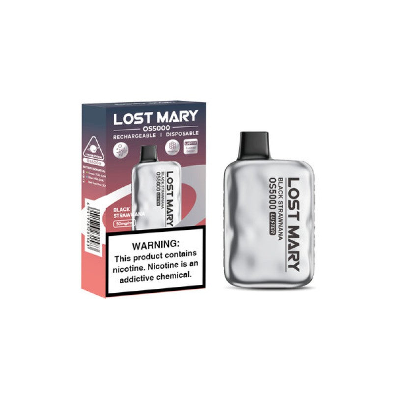 Lost Mary OS5000 - Black Strawnana