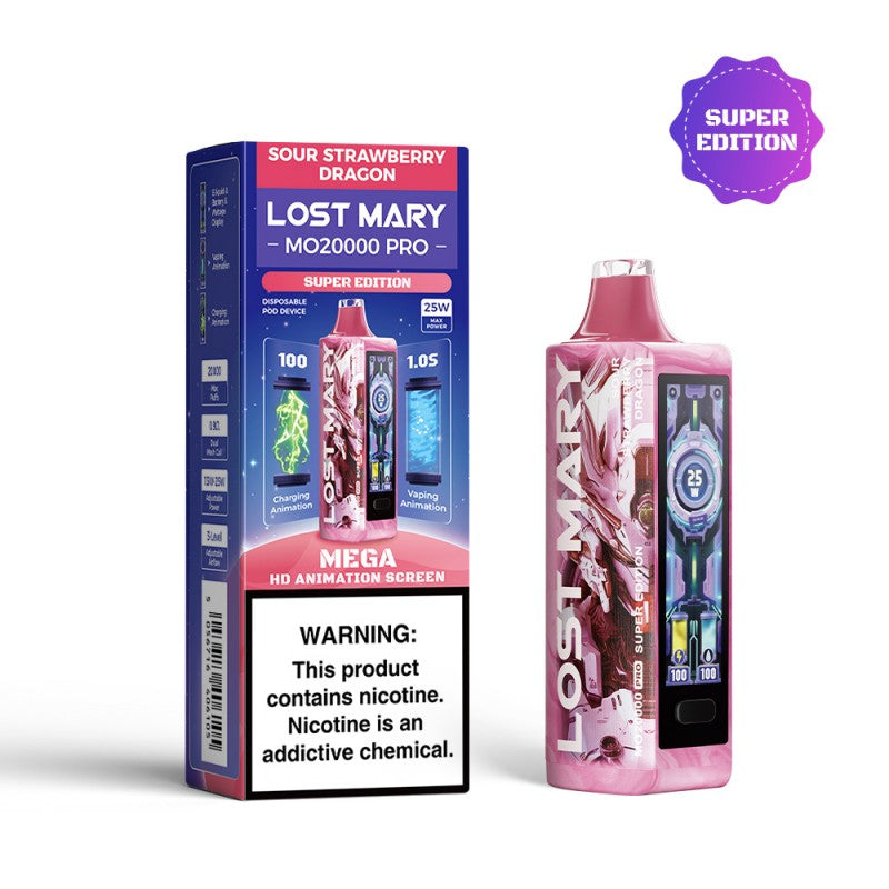 Lost Mary MO PRO Vape - Sour Strawberry Dragon