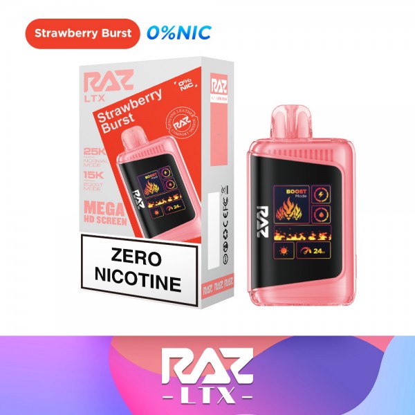Raz LTX 25k Disposable ZERO Nicotine - Strawberry Burst 
