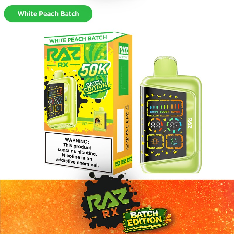 RAZ RX 50k Disposable - Batch Edition - White Peach Batch
