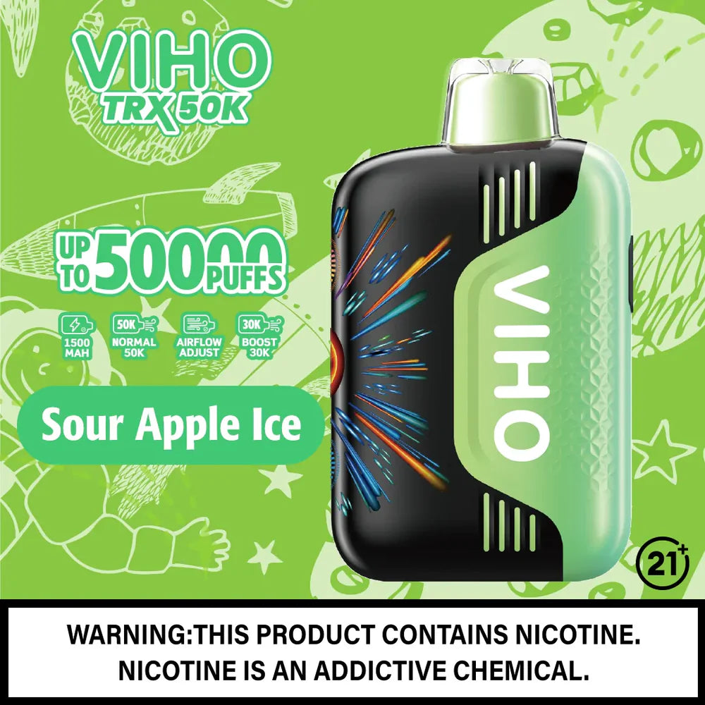 VIHO TRX 50k Vape - Sour Apple Ice