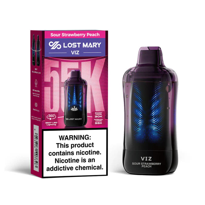 Lost Mary VIZ 55k Disposable Vape - Sour Strawberry Peach