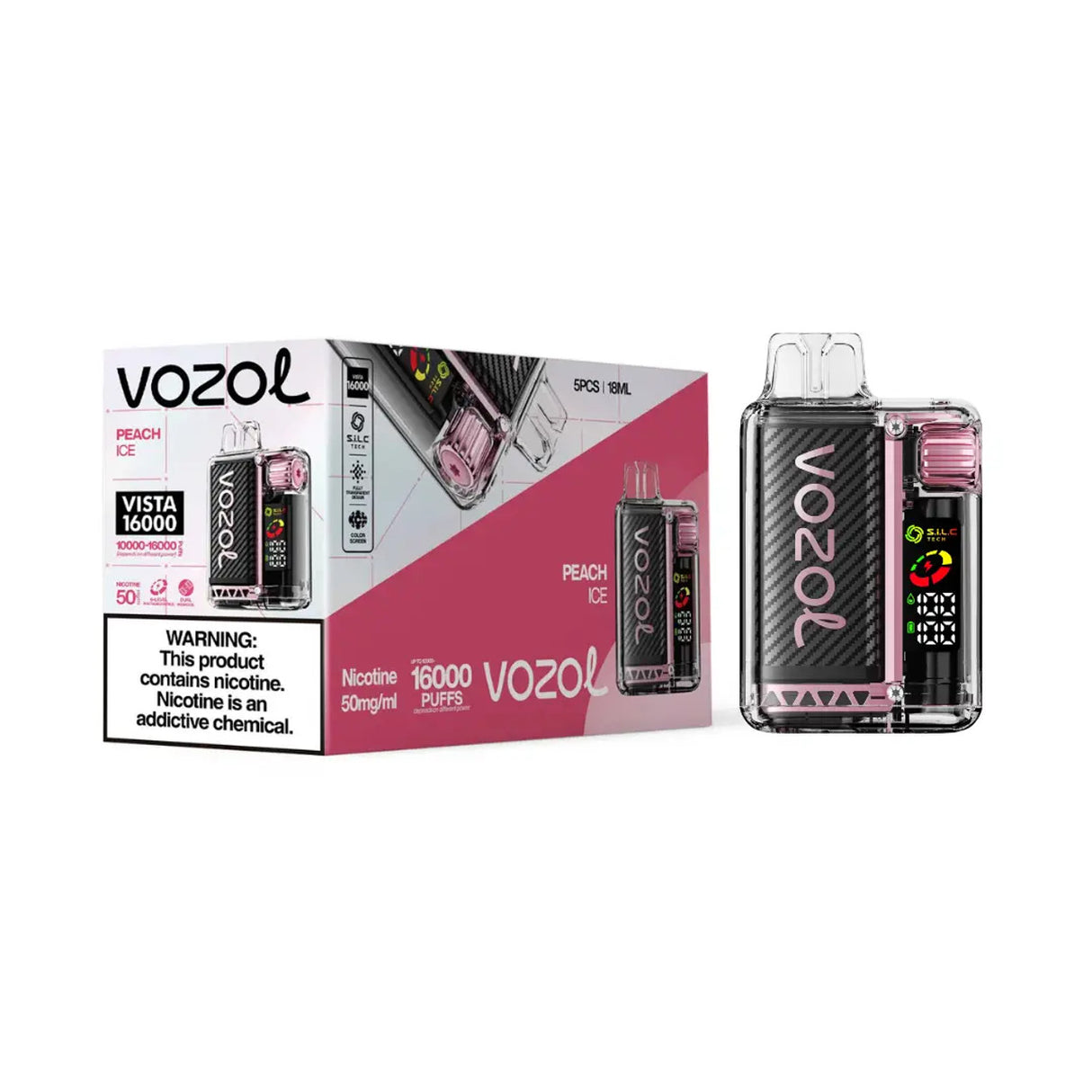 Vozol Vista Vape - Peach Ice