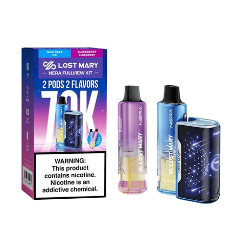 Lost Mary Fullview 70k Kit - Blue Razz Ice & Blackberry Blueberry